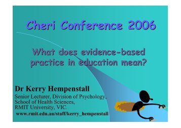 What does evidence-based practice in education mean?