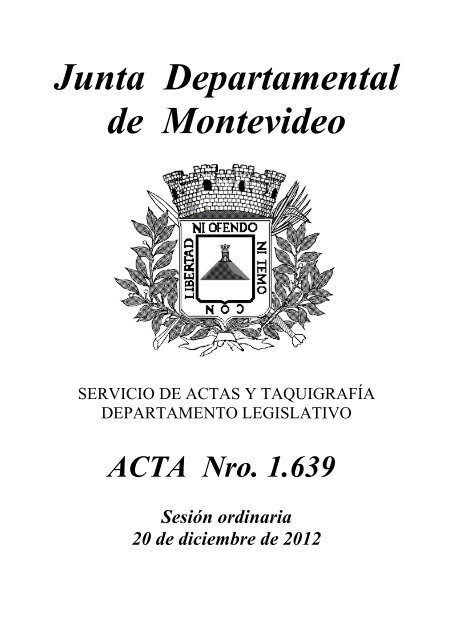 SesiÃ³n Ordinaria - Junta Departamental de Montevideo