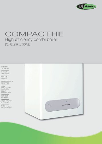 Vokera Compact HE Combi Boilers 25,29,35 Leaflet - BHL.co.uk