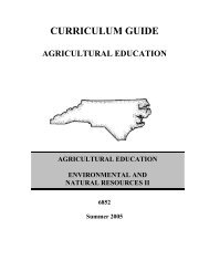 CURRICULUM GUIDE - North Carolina Future Farmers of America