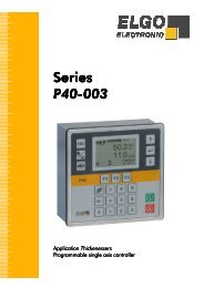 Flyer P40-003 - ELGO Electric GmbH