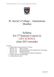 St. Xavier's College Ã¢Â€Â“ Autonomous Mumbai Syllabus For 3 Semester ...