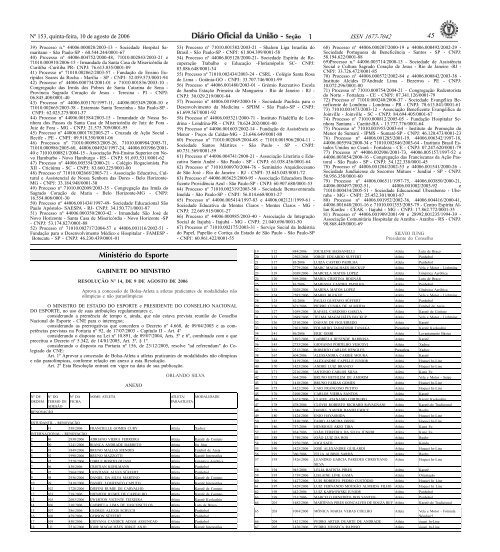 ResoluÃ§Ã£o CNE NÂº 14, de 09 de agosto de 2006 - MinistÃ©rio do ...