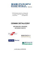 CENNIK DETALICZNY - Denon Dental