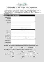 Subject Access Request Form - South Gloucestershire Council