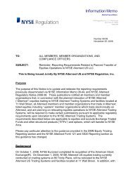 Information Memo - FINRA - Rules and Regulations