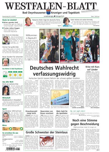 Bad Oeynhausen - Westfalen-Blatt : eZeitung - Ihre Lokalausgaben ...