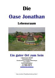 Die Oase Jonathan Lebensraum Ein guter Ort zum Sein