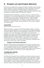II. STUDENT LIFE AND STUDENT SERVICES - Wheelock College