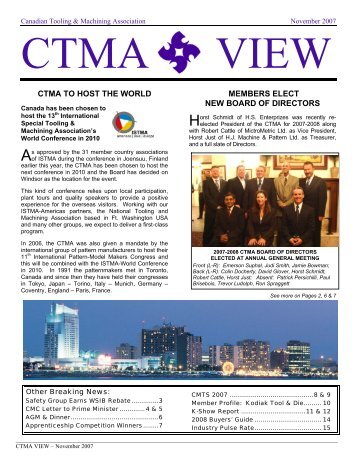 November 2007 - CTMA: The Canadian Tooling and Machining ...