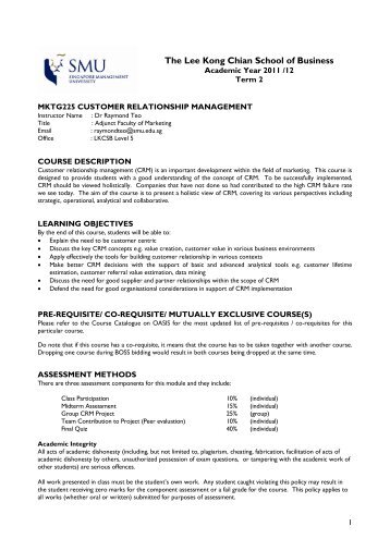 Course Outline Template