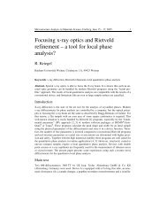 Focusing x-ray optics and Rietveld refinement â a tool for local ...