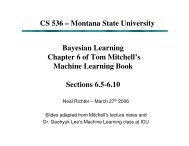 Bayesian Learning Chapter 6 of Tom Mitchell's Machine Learning ...