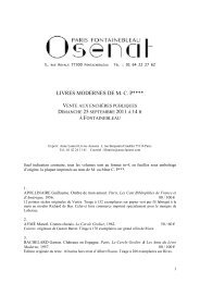 Osenat 25 septembre 2011 - Anne Lamort Livres Anciens