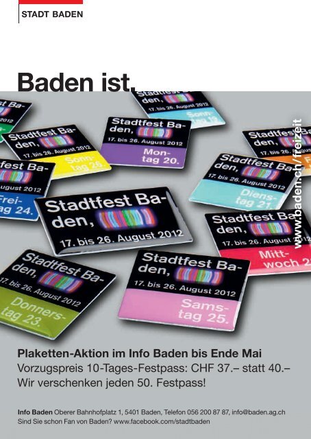 Baden ist. Kultur - Veranstaltungen - Baden