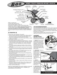 Sport Utility Stroller OWNER'S MANUAL - BOB Trailers and Strollers