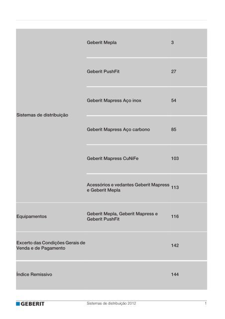 Sistemas de distribuiÃ§Ã£o Geberit Mepla 3 Geberit ... - Torneiras OFA