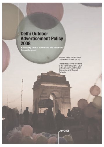 Delhi Outdoor Advertisement Policy - 2008 - Central Pollution ...