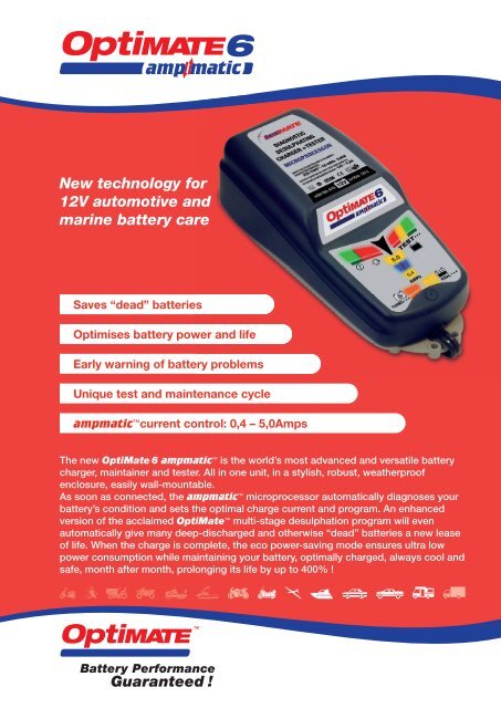 Tecmate Optimate 6 Ampmatic Tm180 Battery Tender