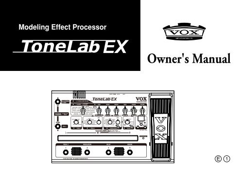 ToneLab EX Owner's Manual - Vox