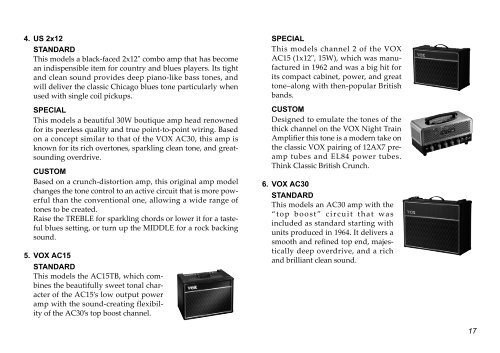 ToneLab EX Owner's Manual - Vox