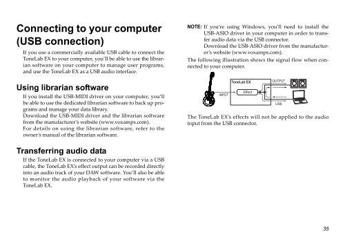 ToneLab EX Owner's Manual - Vox