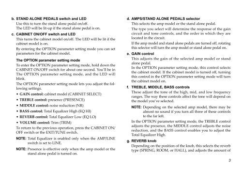 ToneLab EX Owner's Manual - Vox