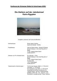 Die Ateliers auf der Jakobsinsel Kairo-Ãgypten - Burgdorf