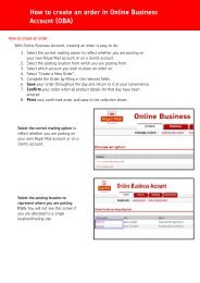 OBA - How to Create an Order - Royal Mail