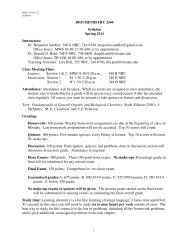 Syllabus - Biochemistry and Molecular Biology - Oklahoma State ...