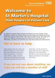 Welcome to St Martin's Hospital Older People's In-Patient Care