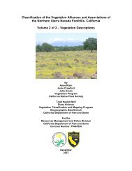 Vegetation Classification of the Northern Sierra Nevada Foothills Vol ...