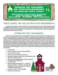 IPM Notification Requirements for Public Schools - Maryland ...