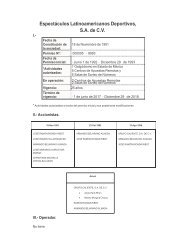 Espectáculos Latinoamericanos Deportivos, S.A. de C.V. - Dirección ...