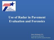 Use of Radar in Pavement Evaluation and Forensics