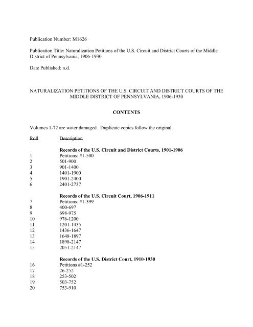 Publication Number: M1626 Publication Title: Naturalization ... - Fold3