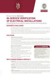 in-service verification of electrical installations - Bureau Veritas