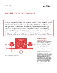 Virtuoso AMS-HF Silicon Analysis datasheet - Cadence - Cadence ...