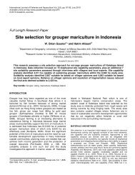 Site selection for grouper mariculture in Indonesia - Academic ...