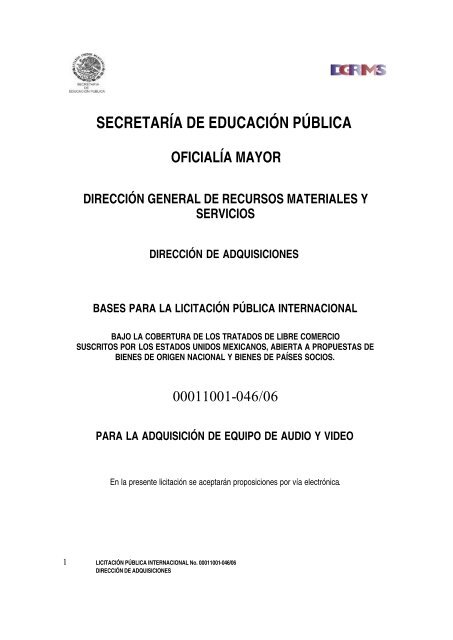 SECRETARÃA DE EDUCACIÃN PÃBLICA - CompraSEP ...