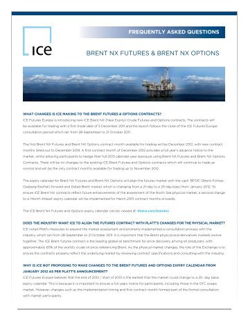 Brent NX FAQ - ICE