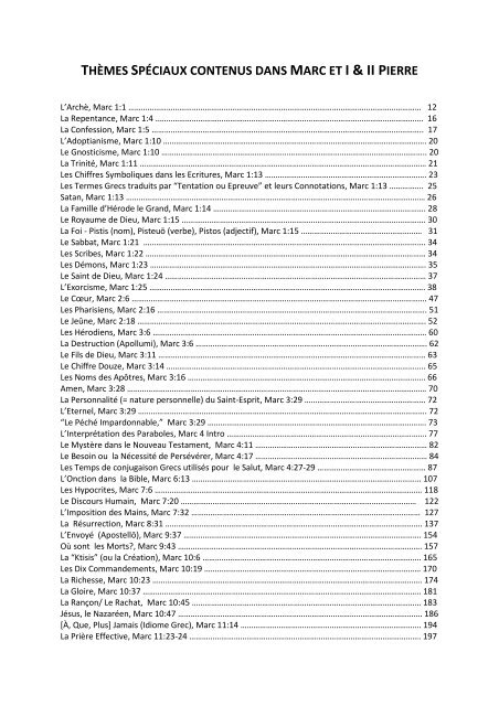 Marc et I & II Pierre - Free Bible Commentary