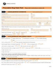 Prescription Drug Claim Form Please refer to instructions on reverse ...