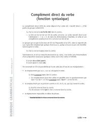 ComplÃ©ment direct du verbe (fonction syntaxique) - ccdmd