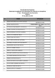 Resultado da Primeira Fase - uea - pós graduação