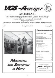 AMTSBLATT der Verwaltungsgemeinschaft - VG Saale-Rennsteig