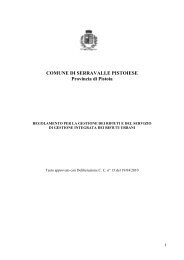 Regolamento per la gestione dei rifiuti e del servizio di gestione ...