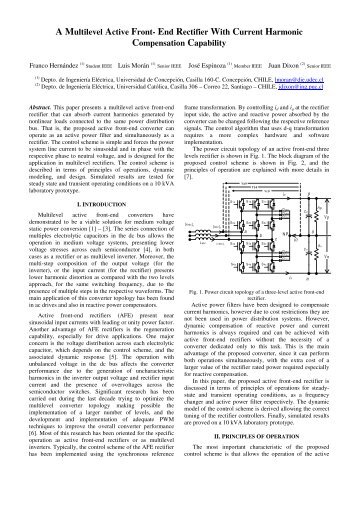 A Multilevel Active Front- End Rectifier With Current Harmonic ...