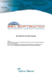 Sea Softswitch and Wave Gateway - Tadiran Telecom