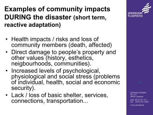 climate change adaptation policies - VATT